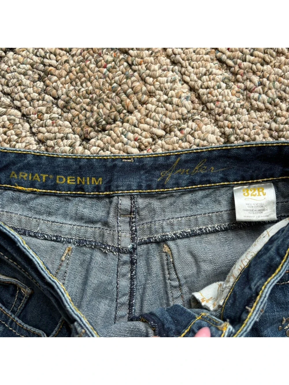 Ariat Amber Bootcut Jeans Womens 32 R Cotton Medium Blue Cowgirl Denim